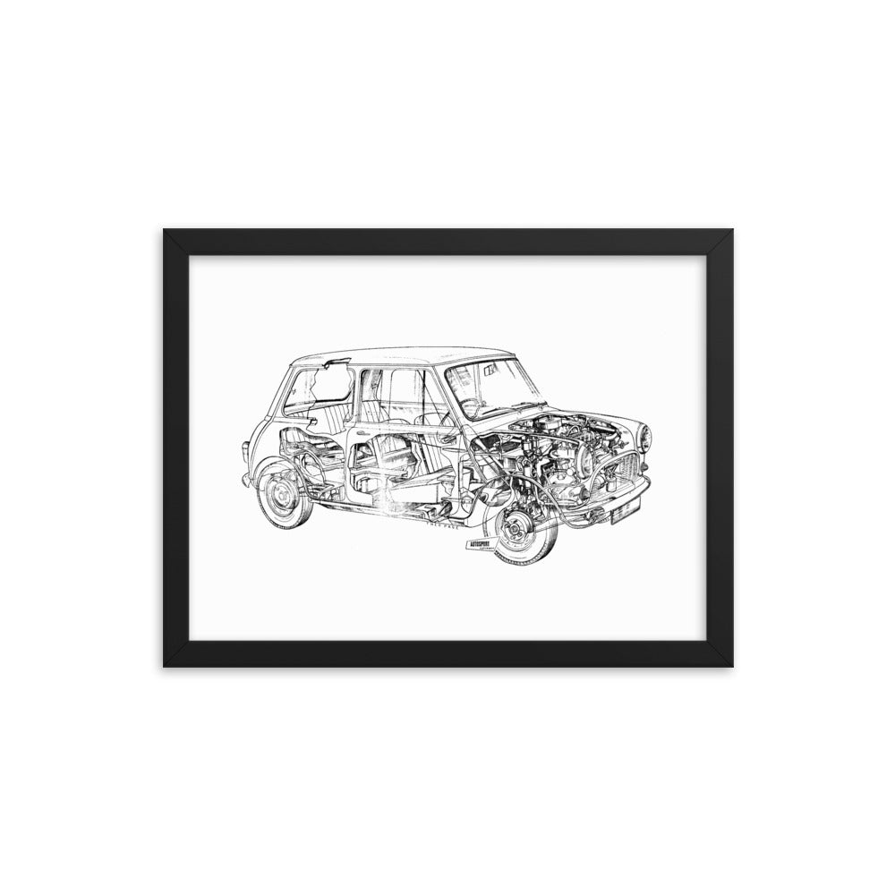 Classic Mini Technical Drawing #001 - Classic Mini DIY