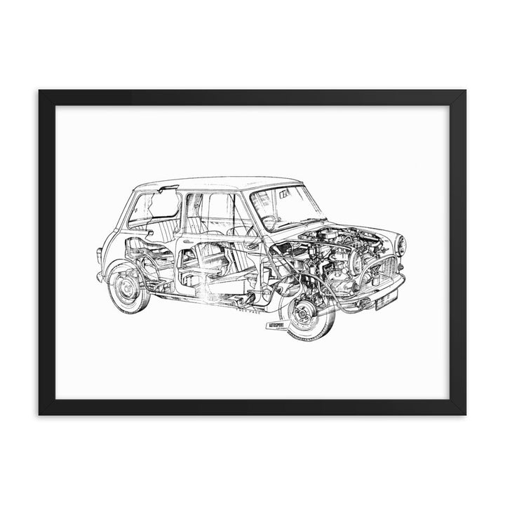 Classic Mini Technical Drawing #001 - Classic Mini DIY