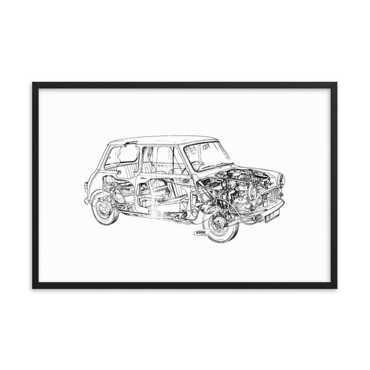 Classic Mini Technical Drawing #001 - Classic Mini DIY