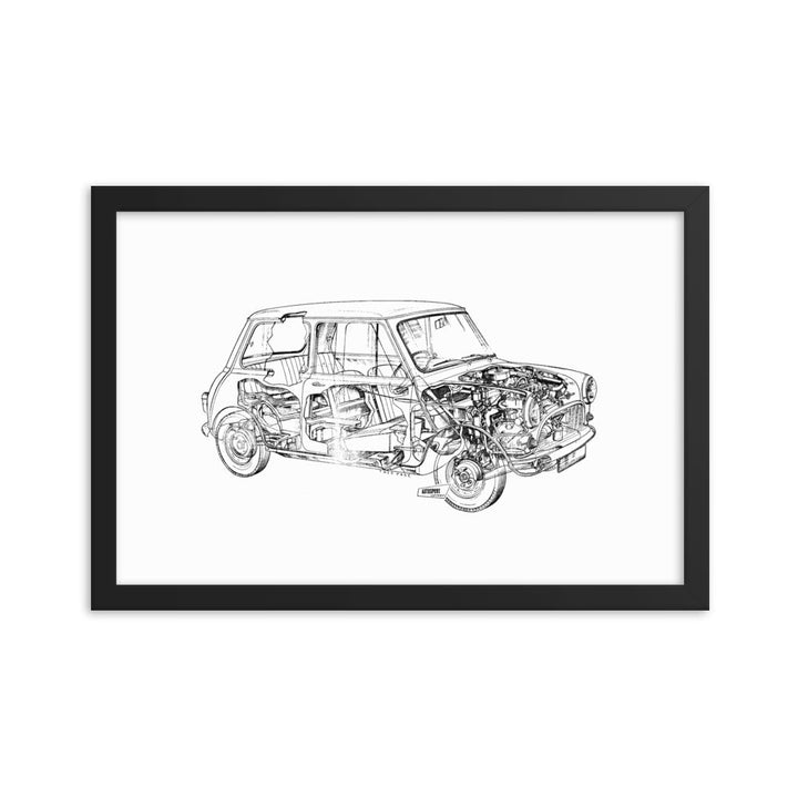 Classic Mini Technical Drawing #001 - Classic Mini DIY