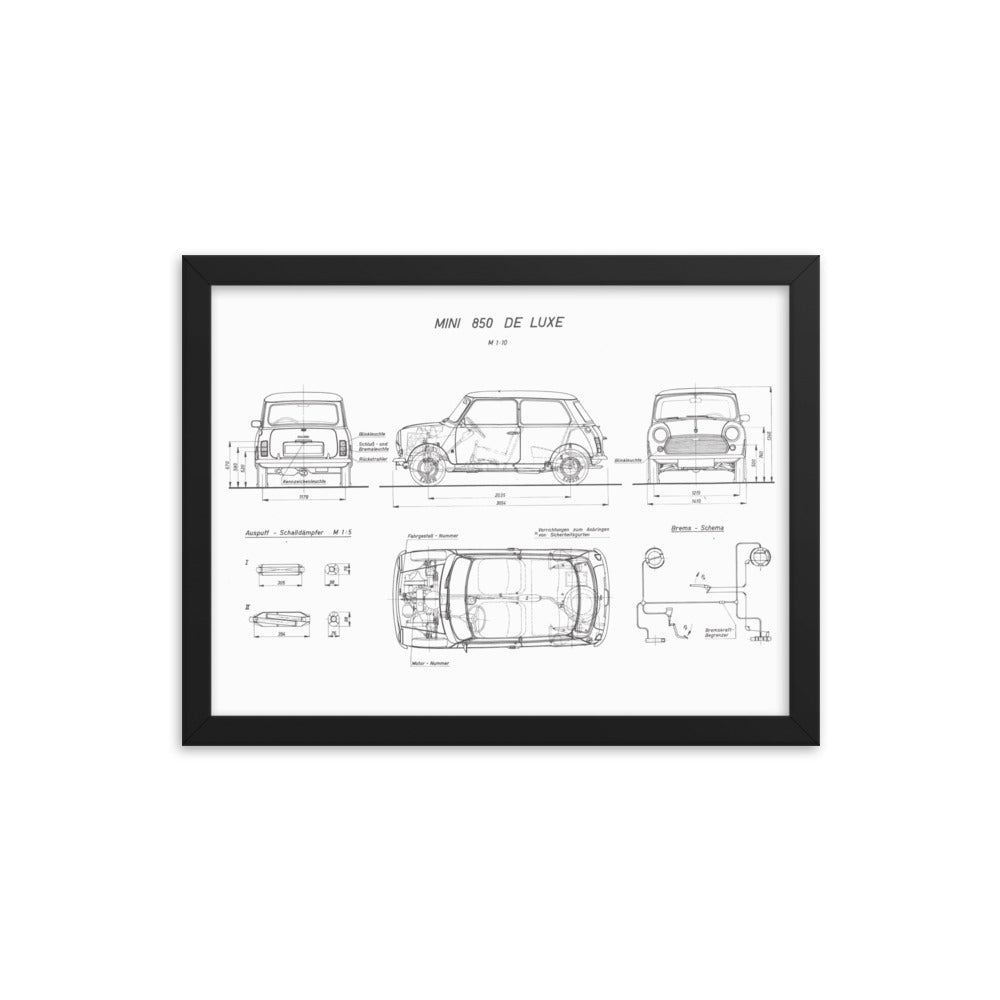 Classic Mini Technical Drawing #002 - Classic Mini DIY