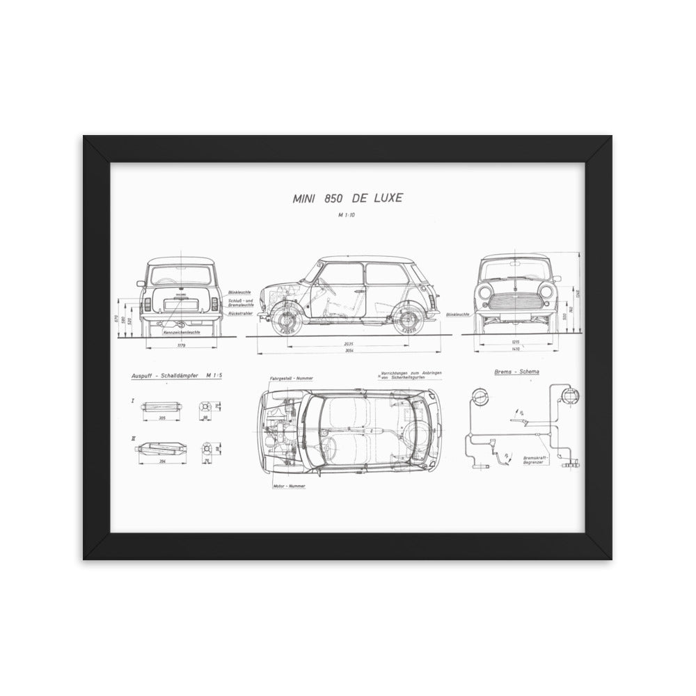 Classic Mini Technical Drawing #002 - Classic Mini DIY