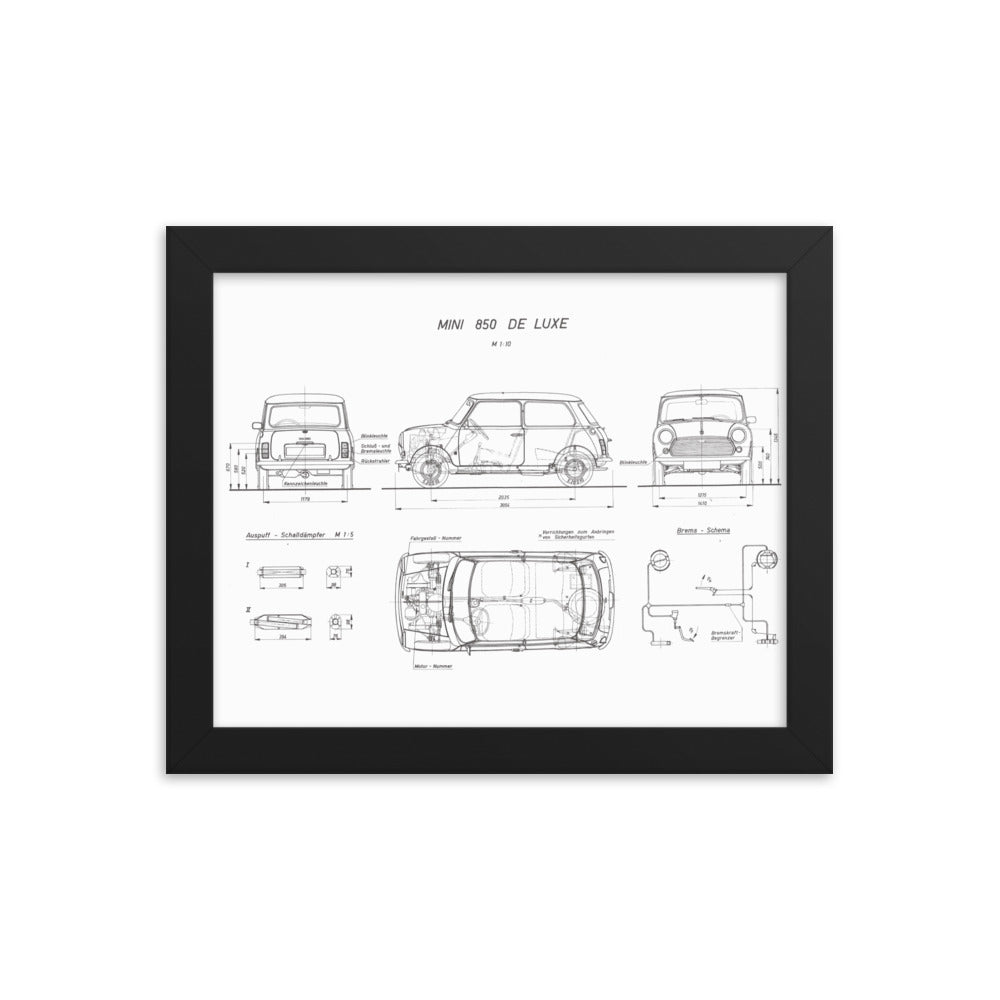 Classic Mini Technical Drawing #002 - Classic Mini DIY