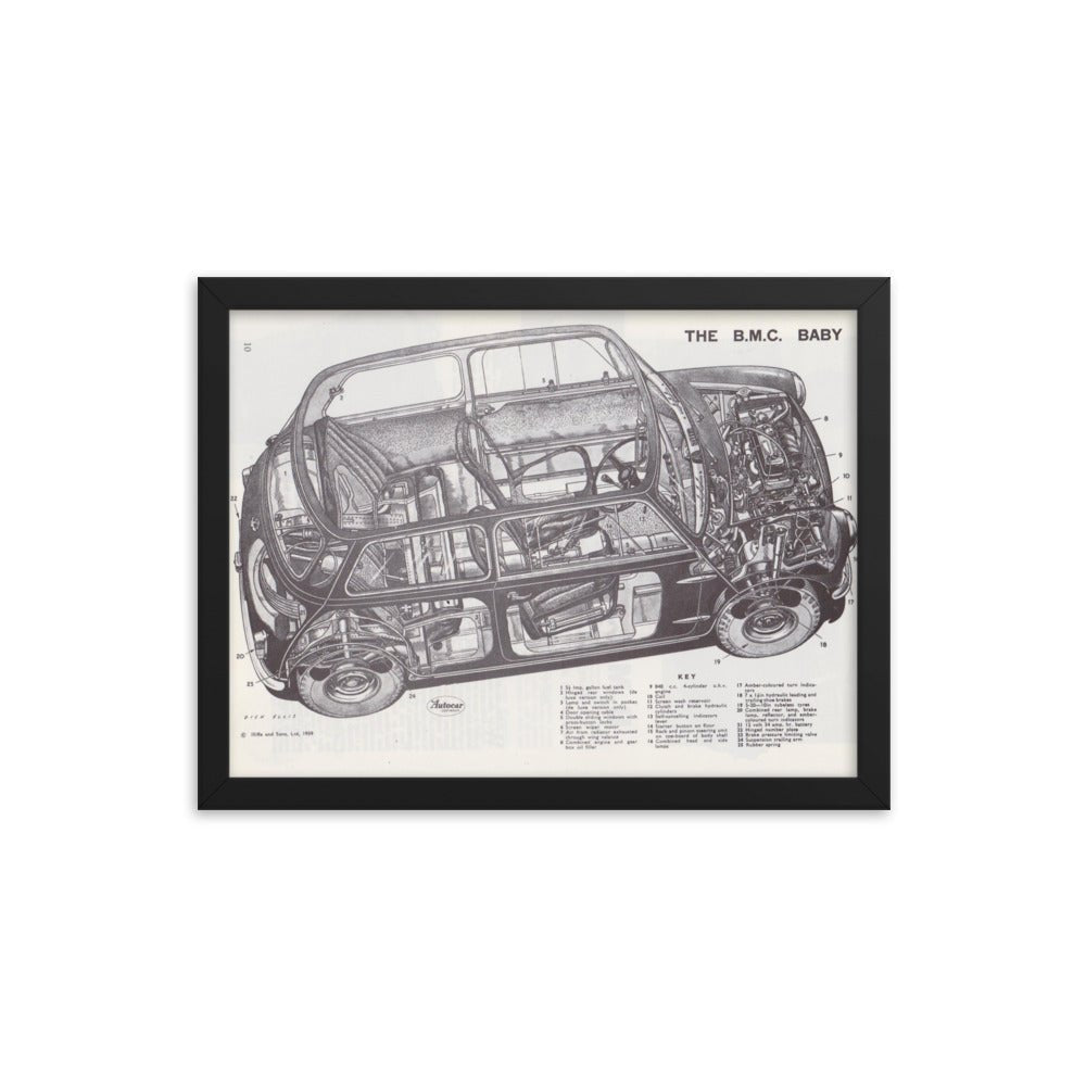 Classic Mini Technical Drawing #003 - Classic Mini DIY
