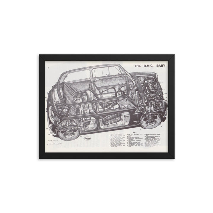 Classic Mini Technical Drawing #003 - Classic Mini DIY