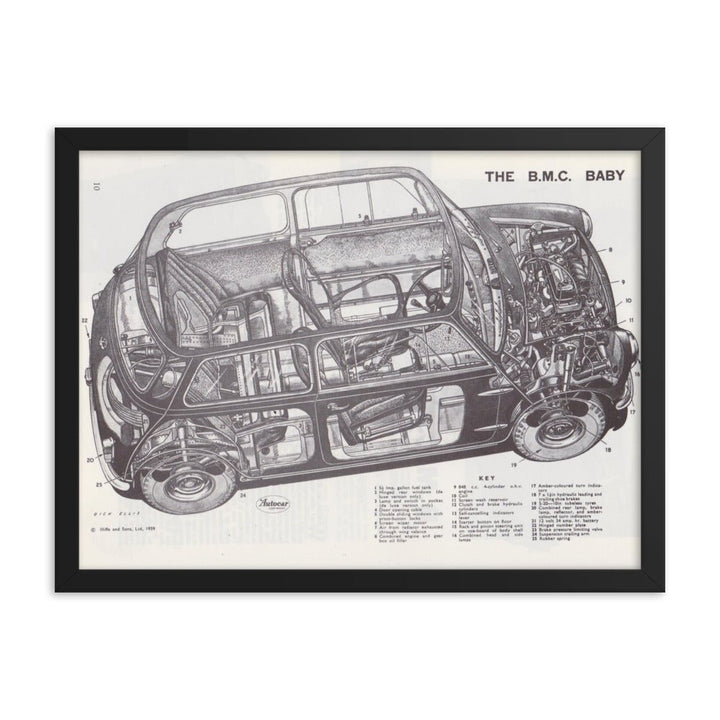 Classic Mini Technical Drawing #003 - Classic Mini DIY