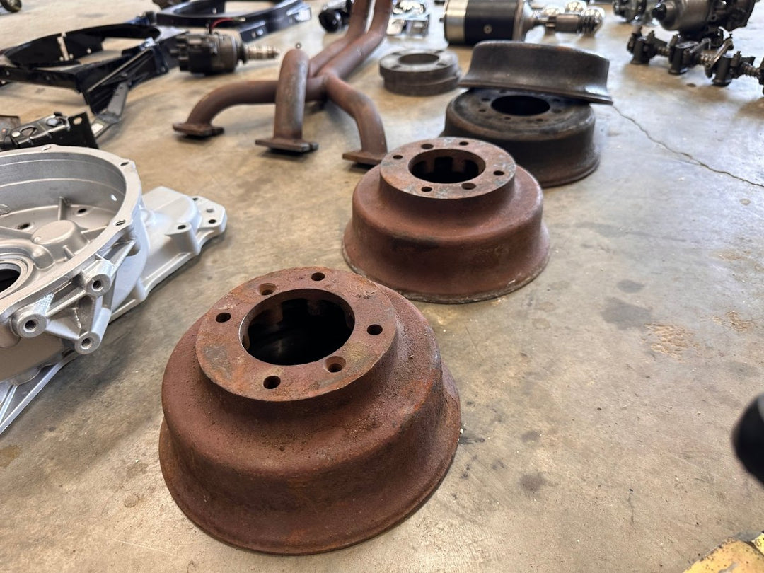 Rear Brake Drums with Spacers built in - Sold Each - Classic Mini DIY