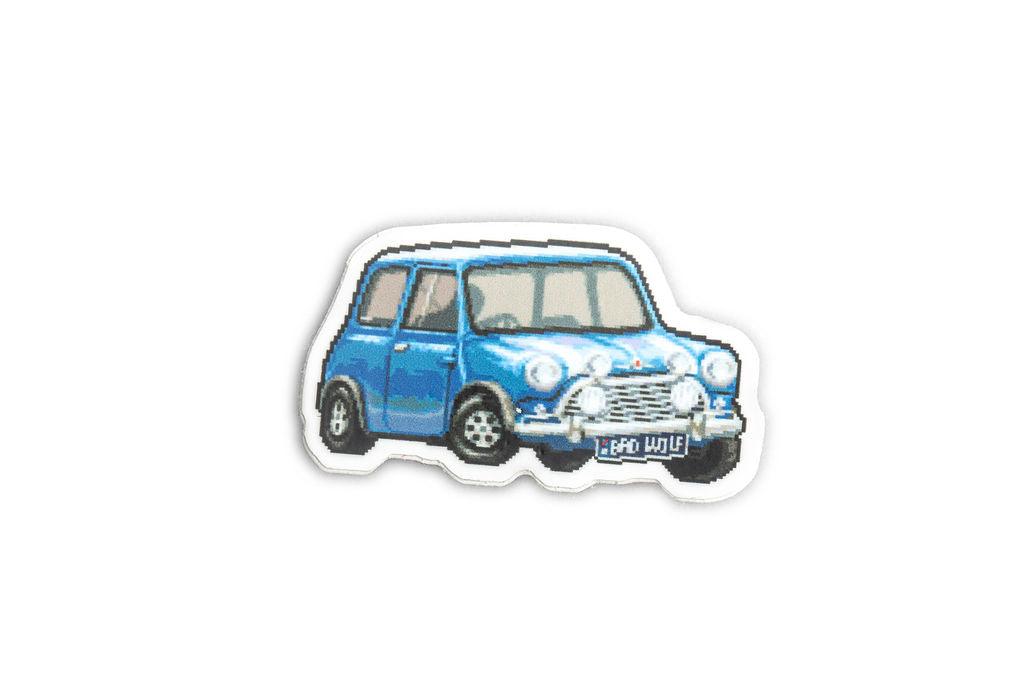 The Retro Pixel Art Mini Sticker - Classic Mini DIY
