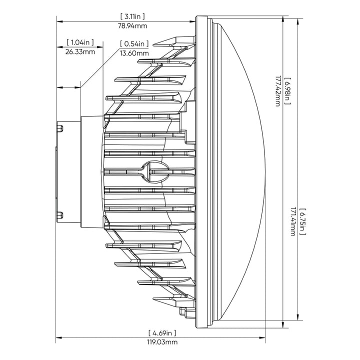 Classic Mini LED - OE7 Mk2 Headlights (Pair) - Classic Mini DIY
