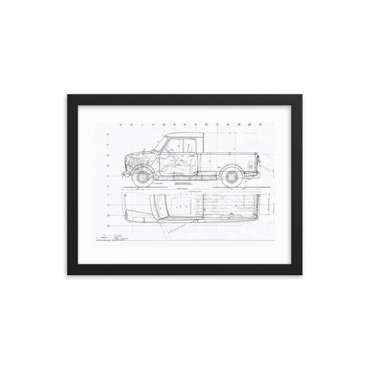 Classic Mini Pickup Technical Drawing #001 - Classic Mini DIY