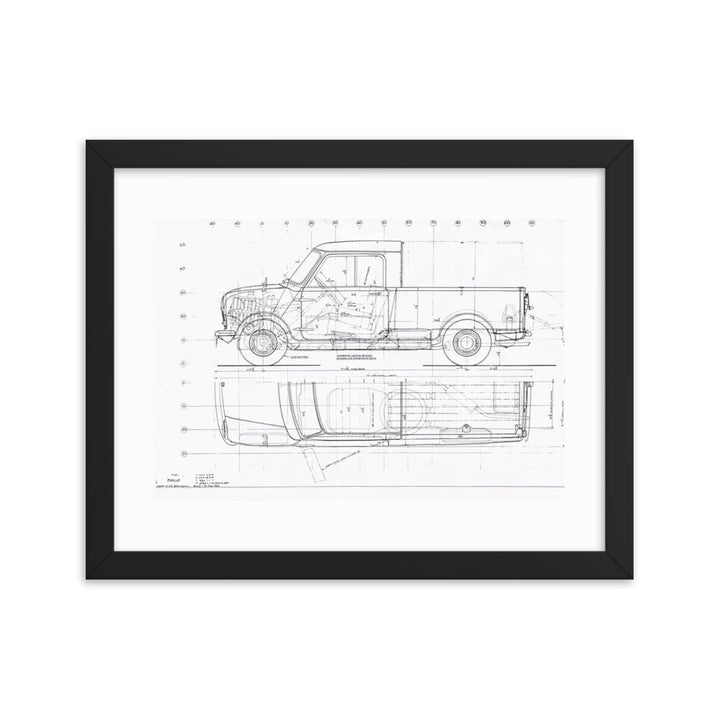 Classic Mini Pickup Technical Drawing #001 - Classic Mini DIY