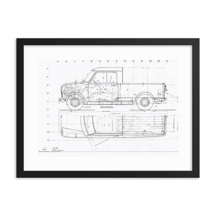 Classic Mini Pickup Technical Drawing #001 - Classic Mini DIY