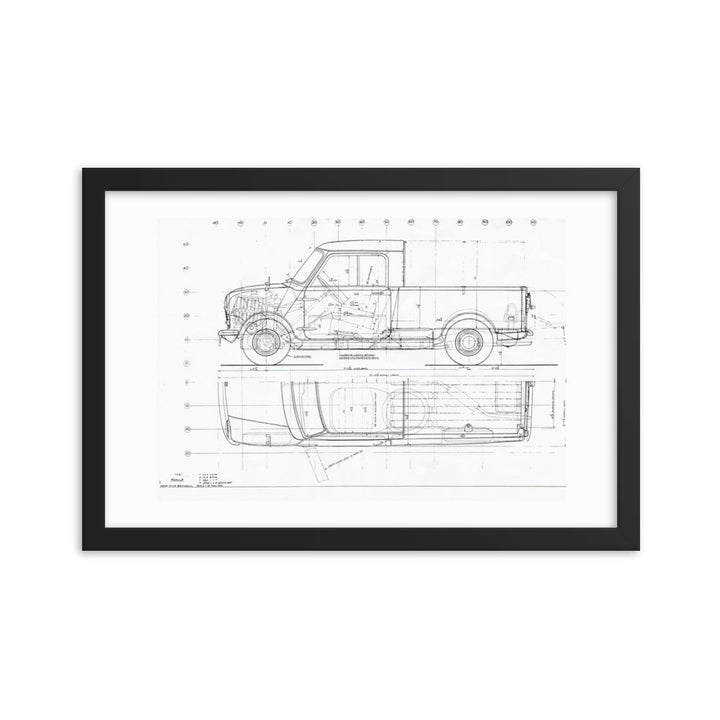 Classic Mini Pickup Technical Drawing #001 - Classic Mini DIY