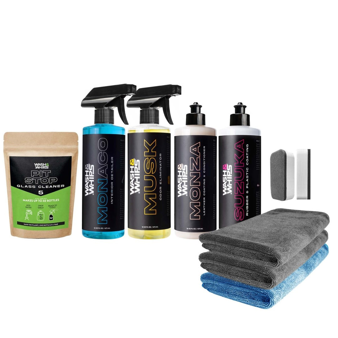 WASH&WHIPS Interior Car Detailing Kit - $95 Value - Classic Mini DIY