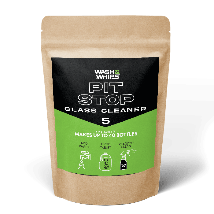 WASH&WHIPS Pit Stop Glass Cleaner / All Surface Cleaner Refill Tablets (Makes 5 Gallons) - Classic Mini DIY