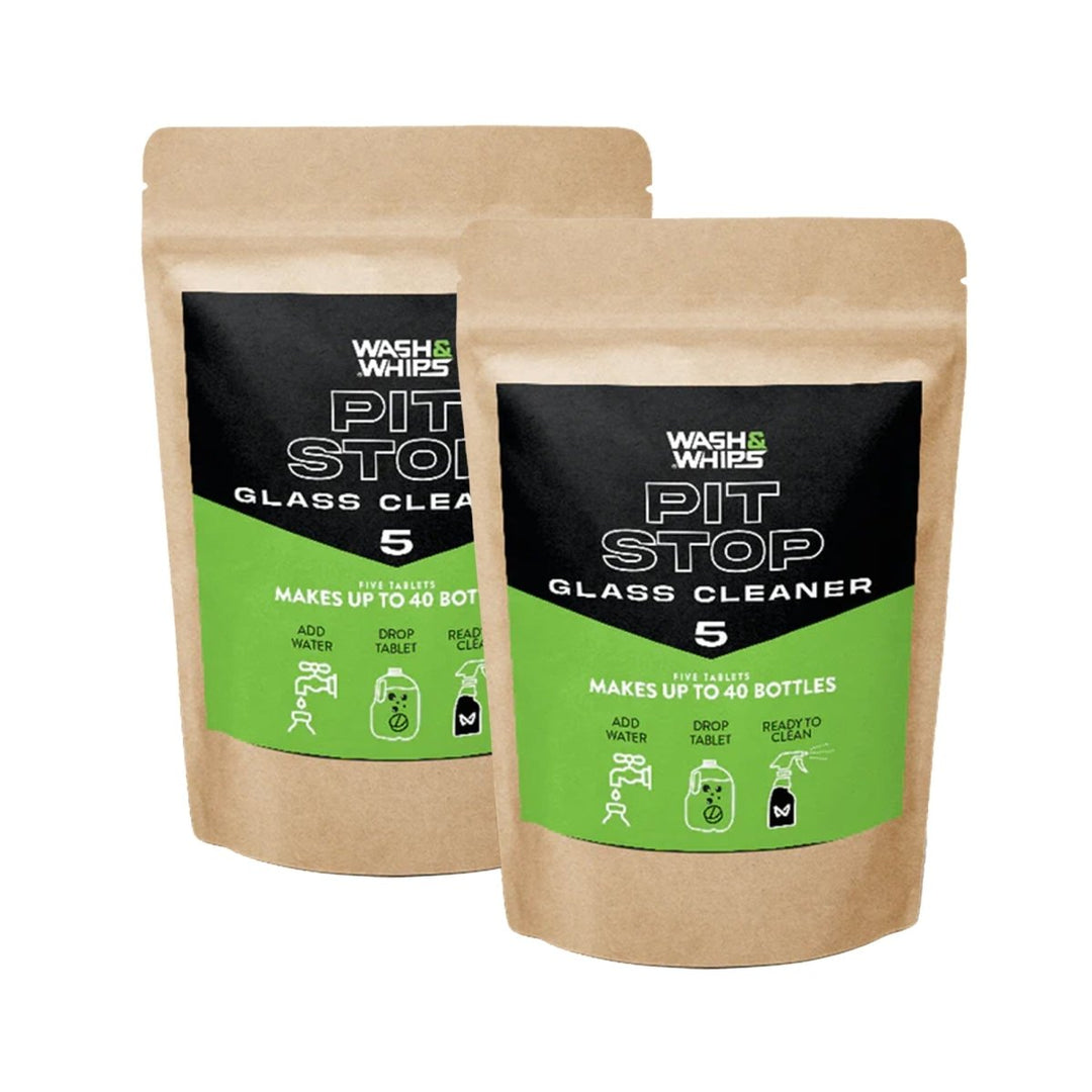 WASH&WHIPS Pit Stop Glass Cleaner / All Surface Cleaner Refill Tablets (Makes 5 Gallons) - Classic Mini DIY